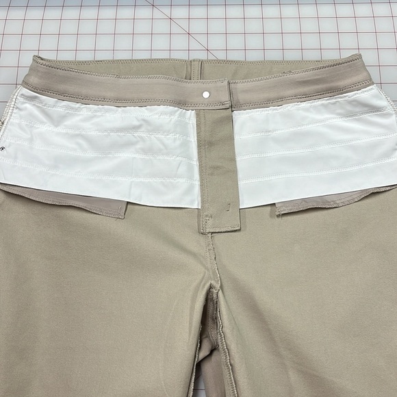CHICO'S "So Lifting"  Control Panel Straight Leg Stretch Khaki Jean SZ 14 Short - Picture 7 of 16